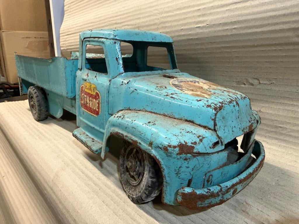 Buddy L - sit n ride kiepwagen, Hobby en Vrije tijd, Modelauto's | Overige schalen, Gebruikt, Bus of Vrachtwagen, Ophalen of Verzenden