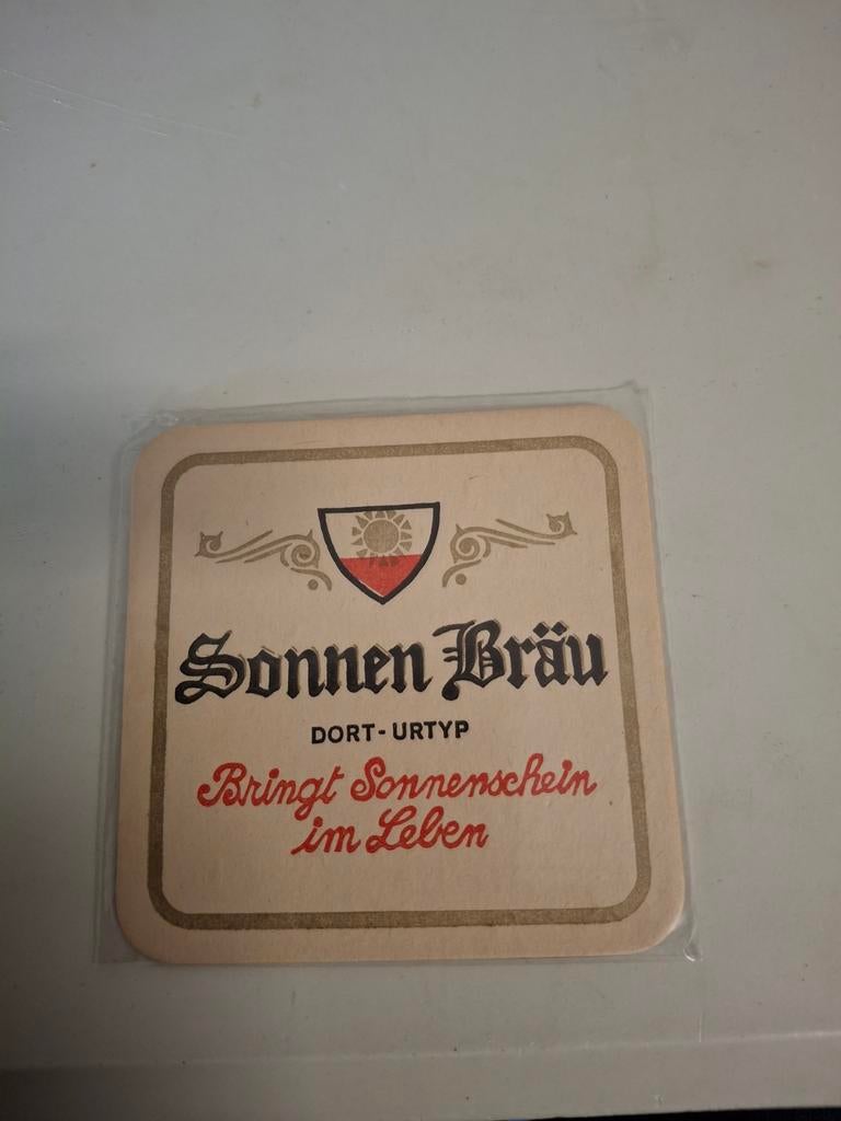 Oud bierviltje sonnenbrau 't hamerken brugge, Verzamelen, Biermerken, Ophalen of Verzenden