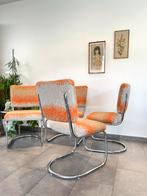 Vintage buisframe stoelen, Ophalen, Gebruikt