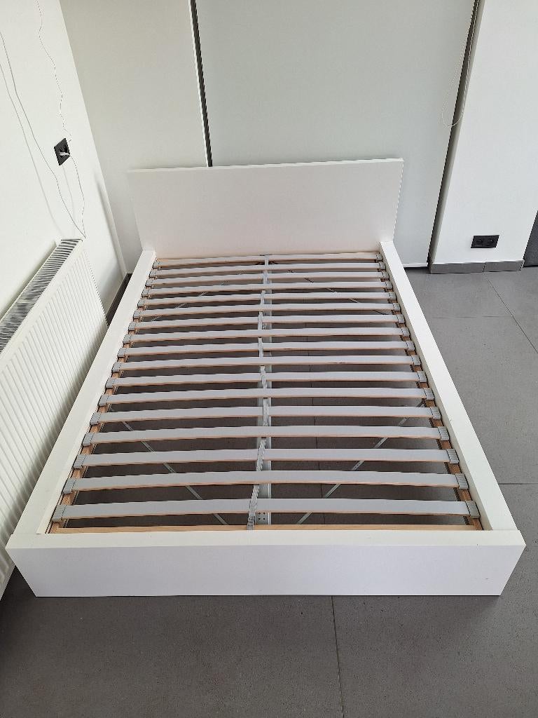 Ikea Malm bed 2 personen, Ophalen, Wit, Tweepersoons, MALM Ikea