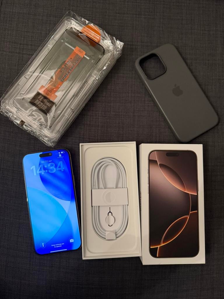 iPhone 16 Pro Max 512GB - Desert Titanium - Als Nieuw, Télécoms, Téléphonie mobile | Apple iPhone, Comme neuf, 512 GB, Sans abonnement