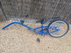 Aanhang fiets blauw, Vélos & Vélomoteurs, Accessoires vélo | Remorques, Enlèvement, Vélo suiveur