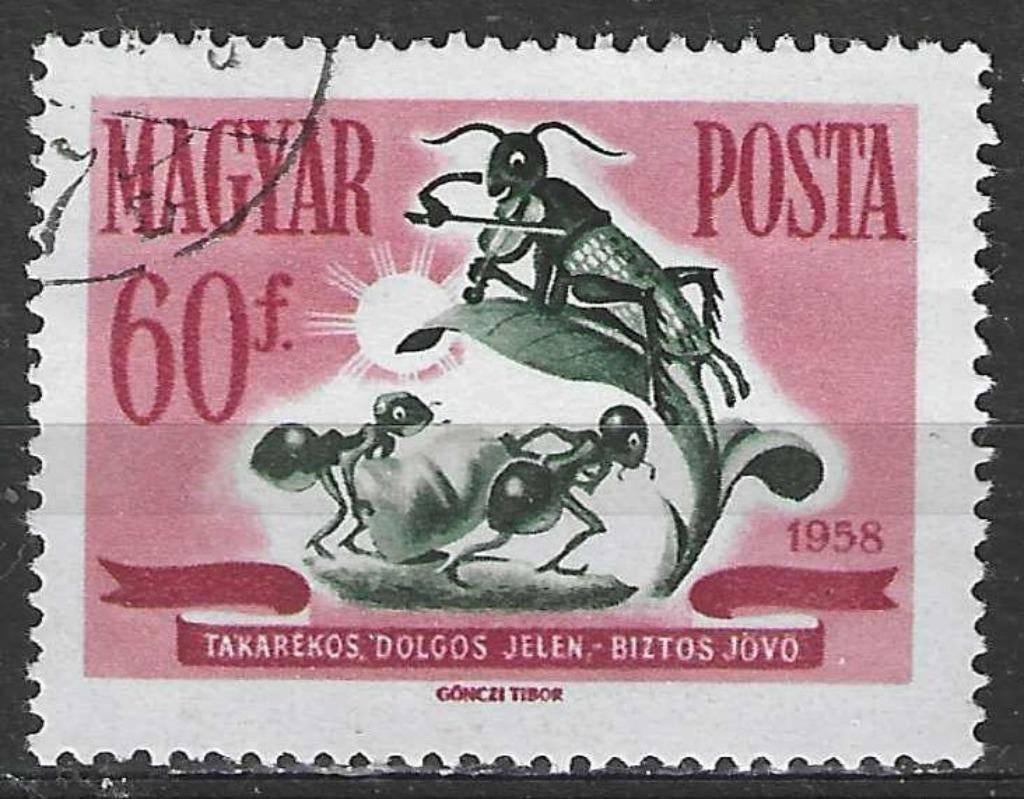 Hongarije 1958 - Yvert 1240 - Leren sparen - 60 fi. (ST), Postzegels en Munten, Postzegels | Europa | Hongarije, Gestempeld, Verzenden