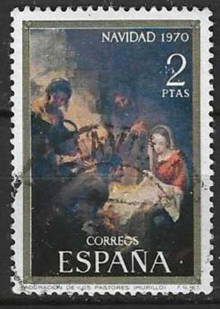 Spanje 1970 - Yvert 1658 - Kerstmis - Murillo (ST), Postzegels en Munten, Postzegels | Europa | Spanje, Gestempeld, Verzenden
