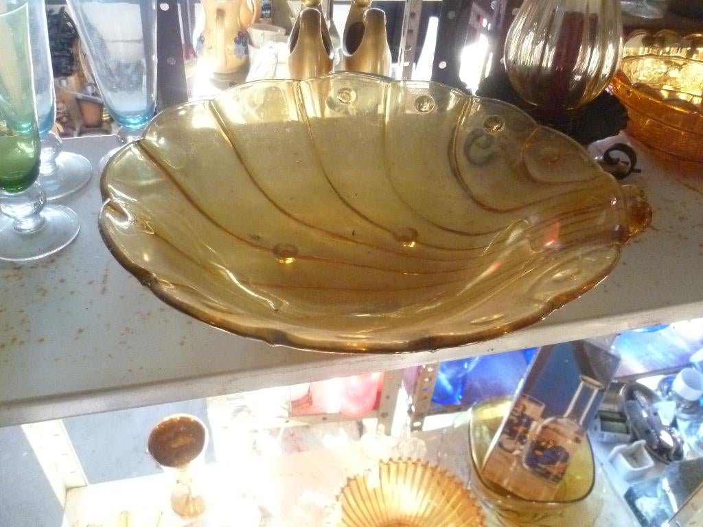 VINTAGE GLAZEN SCHAAL, Antiek en Kunst, Ophalen