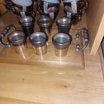 6 verzilverde borreltjes, Antiek en Kunst, Ophalen