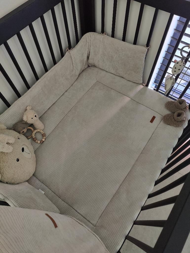 Boxkleed+bumper+wiegdeken baby's only Sense kiezelgrijs, Ophalen, Zo goed als nieuw, Vierkant, Boxkleed