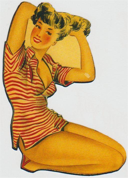 Pin Up Girl sticker #19, Verzamelen, Stickers, Nieuw, Verzenden