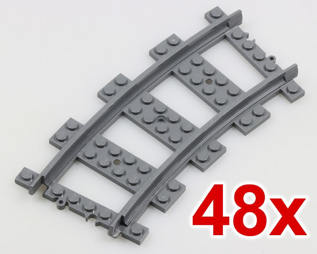 Lego treinsporen bochten 48 stuks, = 3 volledige cirkels, Ophalen, Zo goed als nieuw, Lego