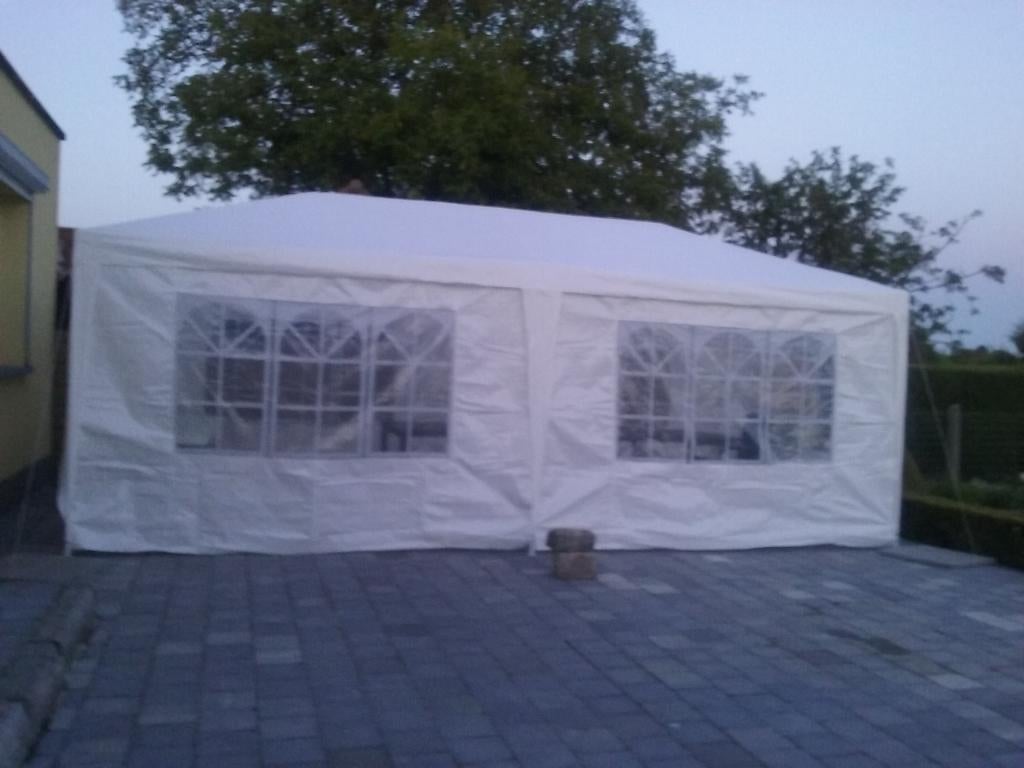 Partytent 6x3m, wit, Jardin & Terrasse, Tonnelles, Utilisé, Tente de réception, 2 mètres ou plus, 5 à 8 mètres, Moins de 4 mètres