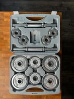 Domyos Gewichtset Combinatie - 3 Dumbells 1 Barbell, Sport en Fitness, Ophalen, Gebruikt, Benen, Halterset