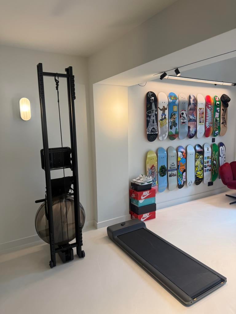 FLOW FITNESS waterrower performance W7i + walkingpad DTM100i, Sport en Fitness, Fitnessapparatuur, Ophalen, Aluminium, Roeitrainer