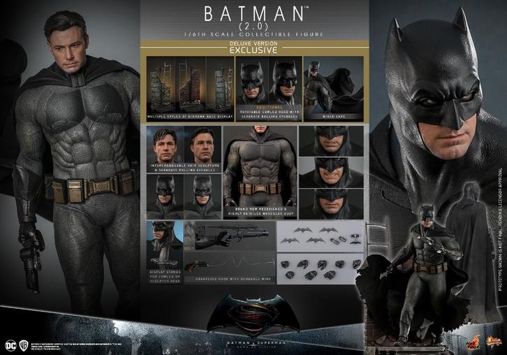 Hot Toys Batman v Superman Batman 2.0 Deluxe Version MMS732, Verzamelen, Speelgoed, Nieuw, Verzenden