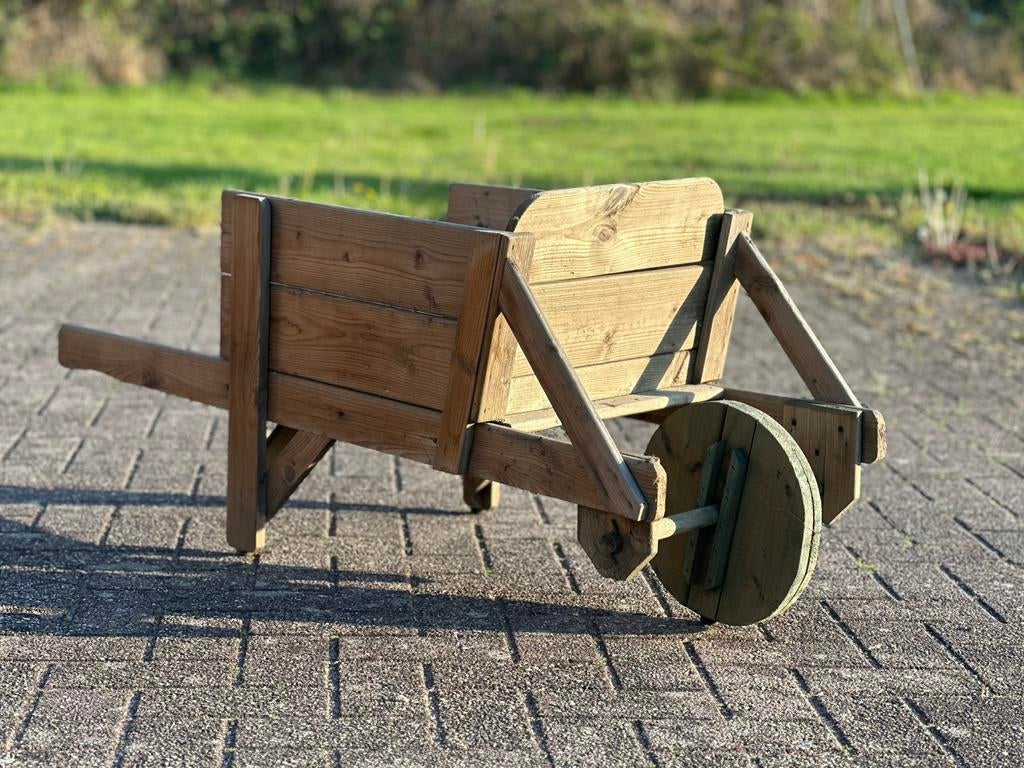 Decoratieve houten kruiwagen, Ophalen, Gebruikt, Hout, Overige typen