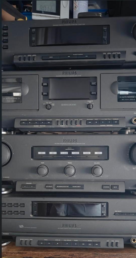 Philips 900 series stereo installatie, Audio, Tv en Foto, Stereoketens, Gebruikt, Cassettedeck, Cd-speler, Tuner of Radio, Philips