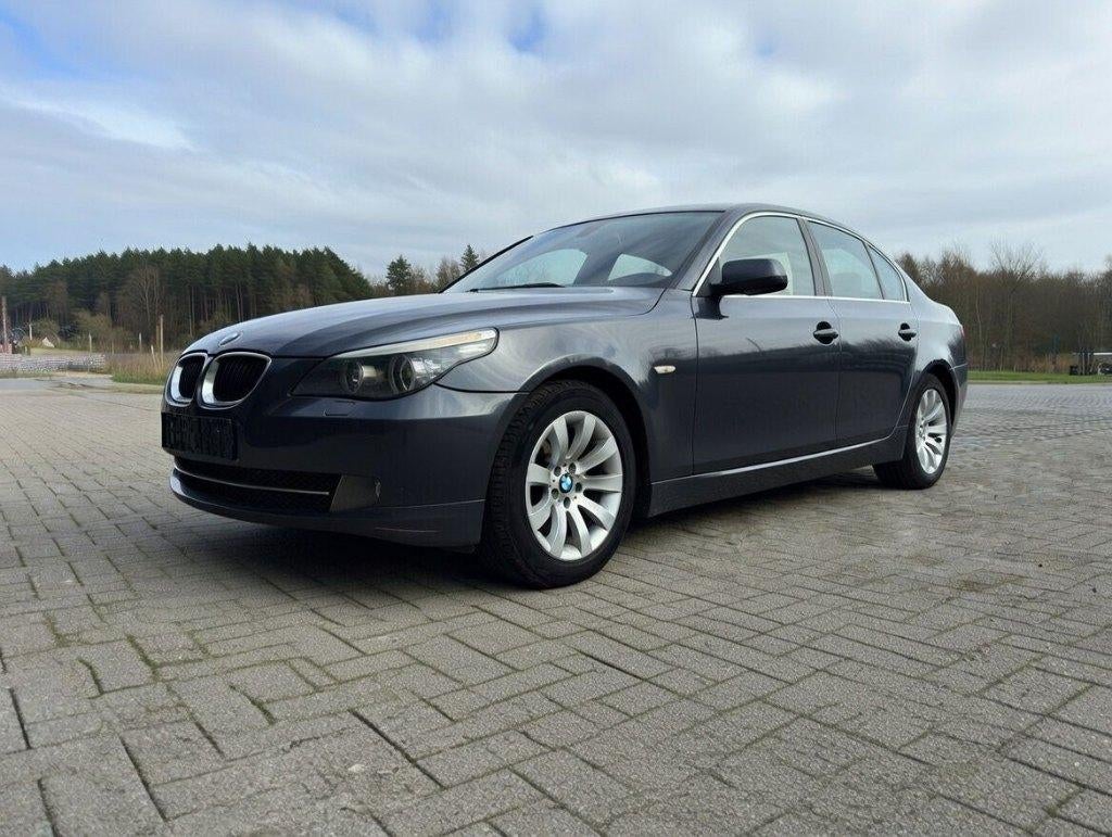 BMW 5SERIE E60 2.0BENZINE 250367KM SPORT LEDEREN BJ:2009, Autos, Cuir, Beige, Autres couleurs, Automatique