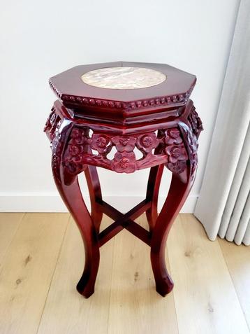 Tabouret ou piédestal chinois en bois, bois dur sculpté, m