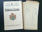 Belgisch Congo boek kaart geschiedenis Belgïe, Envoi, 20e siècle ou après, Utilisé, L. Heylen , A. Sieben.