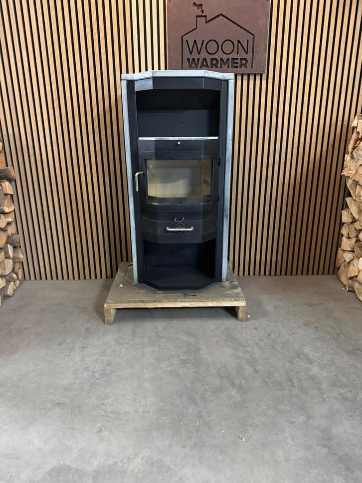 25196 Speksteenkachel Wiking 10 kw, Huis en Inrichting, Kachels, Zo goed als nieuw, Houtkachel, Hout, Ophalen