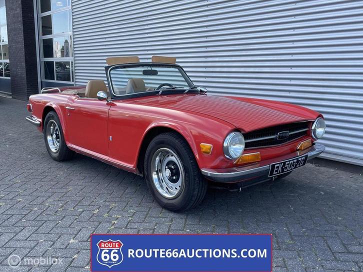 Triumph TR6 | 1972 | Route 66 Auctions, Auto's, Oldtimers, Bedrijf, Te koop, Triumph, Benzine, Overige carrosserie, Handgeschakeld