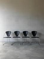 Vintage design Arrben stoelen, set van 4, Ophalen, Zo goed als nieuw, Zwart