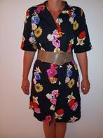 Vintage jurk Ungaro met lederen taille riem, Kleding | Dames, Jurken, Overige kleuren, Maat 46/48 (XL) of groter, Ophalen of Verzenden