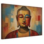 Toile de style Bouddha Paul Klee, 60 x 40 cm - 18 mm., Moins de 50 cm, Envoi, Création originale, 50 à 75 cm