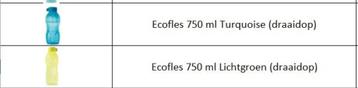 Tupperware Eco Flessen 750ml beschikbaar voor biedingen