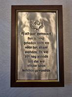 Plaque commémorative 40 ans de mariage, Comme neuf, Enlèvement ou Envoi