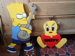 2 leuke houten figuurtjes : Tweety en Simpson, Ophalen of Verzenden, Nieuw