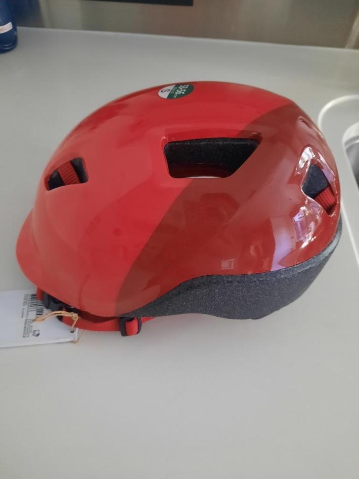 Fietshelm rood btwin Smal 53-56 cm, Fietsen en Brommers, Fietsaccessoires | Fietshelmen, Nieuw, Jongen of Meisje, S, Ophalen of Verzenden