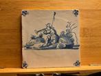 Carrelage ancien de Delft représentant un berger D11, Antiquités & Art, Enlèvement ou Envoi