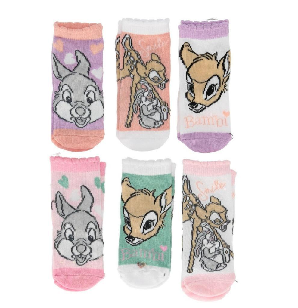 Bambi Sokken - 3 paar - Disney Baby - 0/6 mnd - 6/12 mnd, Kinderen en Baby's, Babykleding | Schoentjes en Sokjes, Nieuw, Meisje