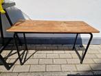 2 lage tafeltjes - oude school tafels - 100L x 39B x 54H, Huis en Inrichting, Ophalen, Minder dan 50 cm, Gebruikt, 100 tot 150 cm