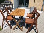 Table pour jardin avec chaises - pliables, Jardin & Terrasse, Ensembles de jardin, Bois, Enlèvement, Utilisé