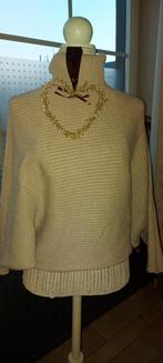 Warme trui met vleermuismouwen taille uniek beige, Enlèvement ou Envoi, Comme neuf, Beige