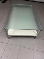 Salontafel met melkglas in zeer goede staat .125x70x36 ., Huis en Inrichting, Ophalen