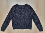 Zwarte sweaterjas met luipaardprint - maat 152, Ophalen of Verzenden, Zo goed als nieuw, Meisje, Trui of Vest