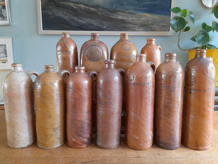 Verzameling 19de eeuw steengoed mineraalwaterflessen kruiken, Antiek en Kunst, Antiek | Keramiek en Aardewerk, Ophalen