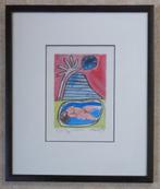 CORNEILLE / BAIGNEUSE / KLEURLITHO / 59x50cm / KADER / SIG, Ophalen of Verzenden
