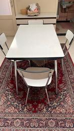 Vintage keukentafel met 4 stoelen, Huis en Inrichting, Tafels | Eettafels, Zo goed als nieuw, Ophalen