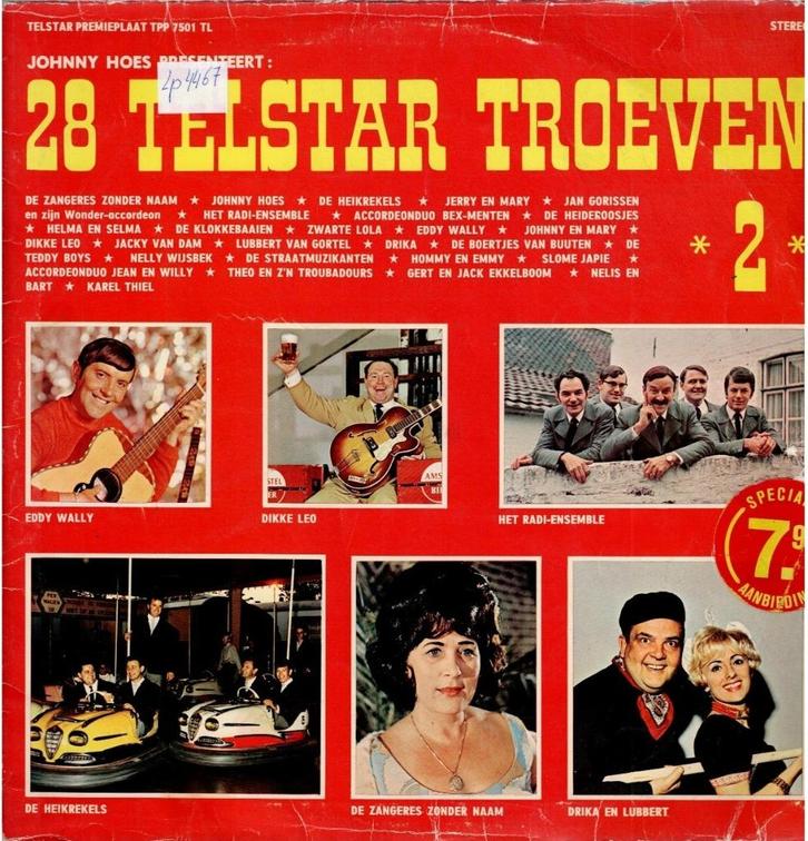Vinyl, LP    -   Johnny Hoes Presenteert: 28 Telstar Troeven, Cd's en Dvd's, Vinyl | Overige Vinyl, Overige formaten, Ophalen of Verzenden