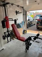 Multi functioneel fitnessbank - krachtstation - homegym, Krachtstation, Gebruikt, Metaal, Rug