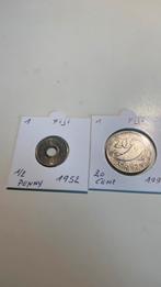 Fiji 1/2 penny 1952 en20 cent 1990, Postzegels en Munten, Munten | Oceanië, Ophalen of Verzenden