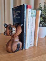 Handgesneden houten beeldje van green eyed Siamese kat, Ophalen of Verzenden