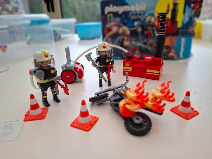 Playmobil City Action Brandweerteam met waterpomp - 9468, Kinderen en Baby's, Speelgoed | Playmobil, Ophalen