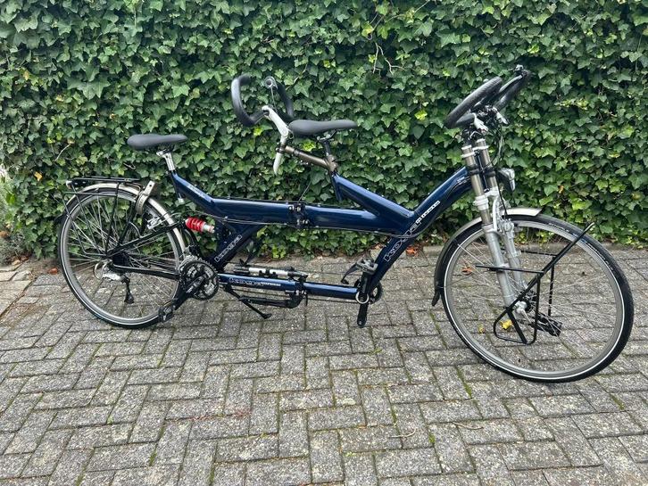 KOGA miyata twintraveller tandem blauw deelbaar!!, Fietsen en Brommers, Fietsen | Tandems, Gebruikt, Meer dan 20 versnellingen