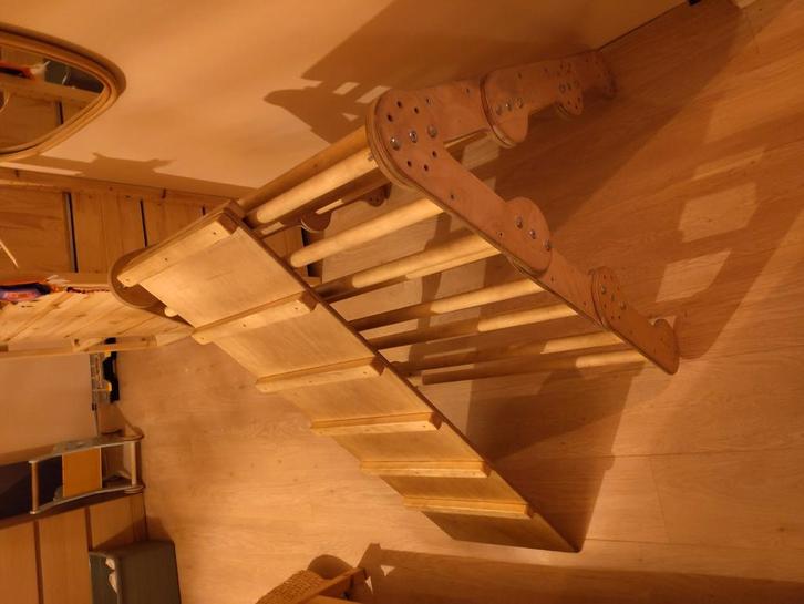 Pikler Klimrek hout in versch. posities incl. Trap/glijbaan, Kinderen en Baby's, Speelgoed | Houten speelgoed, Gebruikt, Ophalen