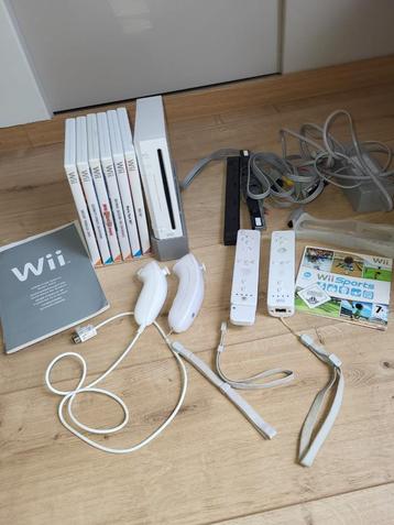 Wii incl toebehoren en spelletjes