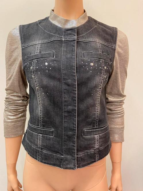 Airfield jeans jasje grijs zilver Maat 36 - perfect, Kleding | Dames, Jasjes, Kostuums en Pakken, Zo goed als nieuw, Jasje, Maat 36 (S)